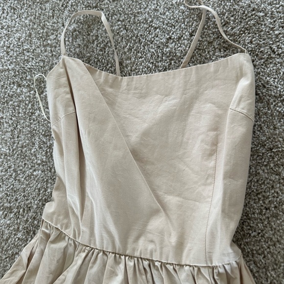 American threads carsyn open back tie midi dress beige size S - Picture 5 of 5